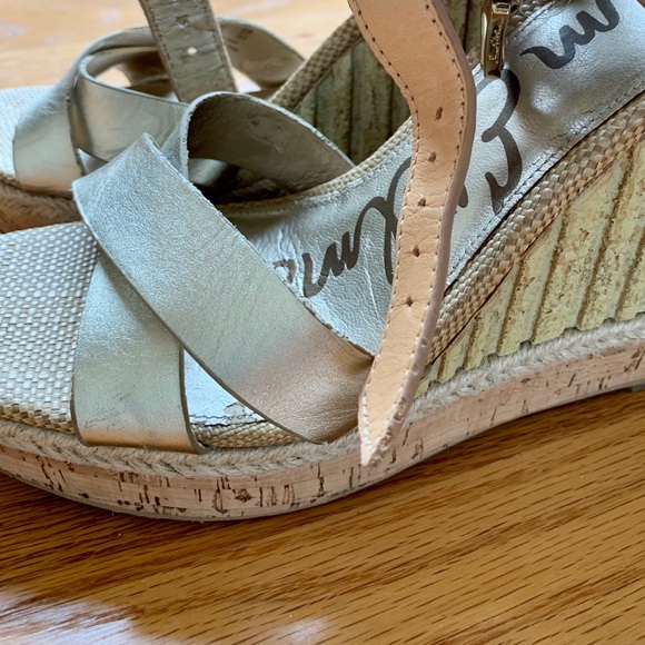 SAM EDELMAN CLAY WEDGE SANDALS - Picture 5 of 5
